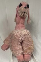 Vintage JEE BEE Creations PINK POODLE Stuffed Plush 18&quot; - £22.32 GBP
