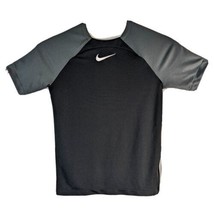 Nike Youth Boys Dri-Fit Swoosh Athlete T-Shirt Medium Black Gray - $23.19