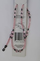 Sun Tropez Beaded Eyeglass Cord Clear Pink Lead Colors Silver Color Trim... - £7.09 GBP