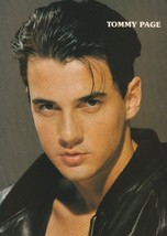 Tommy Page teen magazine pinup clipping shirtless leather jacket headsho... - $130.47 MXN