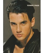Tommy Page teen magazine pinup clipping shirtless leather jacket headsho... - $7.00