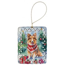 Sheltie Christmas Porcelain Ornament Christmas Tree Hanging Decorations for Home - $15.07