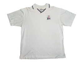 Vintage Cotton Deluxe Casuals Men&#39;s Large Polo Embroidered Lighthouse Nautical - £14.13 GBP