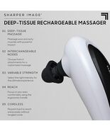 Deep Tissue Massager Sharper Image Cordless Rechargeable 6 Attachment Nodes - $27.95