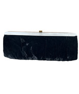 Vintage Black Velvet Gold and Mother of Pearl Trim GARAY Clutch 14&quot; Long - $9.98