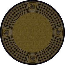 Woodland Elegance Green Plaid 8' Round Area Rug - $1,082.20 CAD
