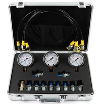 Hydraulic Pressure Test Kit 25/40/60Mpa, 3 Gauges 11 Couplings 3 Test Ho... - $98.95