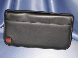 Wenger - Black Leather Travel Wallet - A Signature Swiss Army Product. - £59.77 GBP