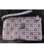 Tommy Hilfiger Wristlet Bag Wallet-like Red White Blue w/ Silver Logo 2 ... - $31.99