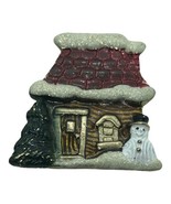 Vintage LF Enamel Snowman Cottage Brooch Pin Christmas Holiday Winter Je... - £7.73 GBP