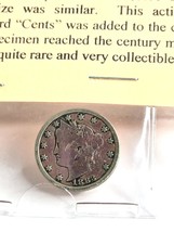 1883 No Cents Liberty Nickel - $523.09 MXN