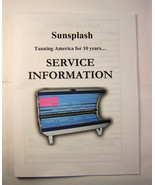 Sunsplash Tanning Bed Service Manual Full Size PRINTED Manual Repair Book - €12,79 EUR