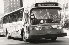 Chicago Transit Authority CTA Custom Bus Route 146Marine Michigan B&amp;W Photograph - £7.58 GBP
