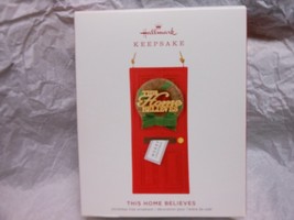Hallmark Keepsake &quot;This Home Believes Door&quot; 2019 Porcelain Ornament NEW - $6.88