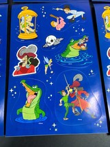 Vintage Peter Pan Captain Hook Tinker Bell Stickers 6 Sheets 48 Stickers - £8.56 GBP