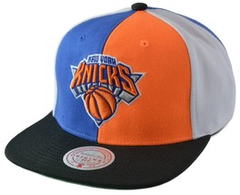 New York Knicks Mitchell &amp; Ness NBA Pinwheel Basketball Men&#39;s Snapback Cap,Hat - £23.79 GBP