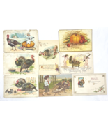 Vintage Thanksgiving Postcard Lot Pilgrims Turkey Pumpkin Germany Angel ... - €29,10 EUR