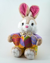 Easter American Greeting Bloomer Plush Bunny Rabbit 11&quot; Tall Vintage Col... - $9.99