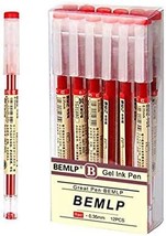 Bemlp Gel Ink Pen Extra Fine Point Pens Ballpoint Pen 0.35Mm Red Liquid Ink - $34.99