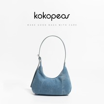 KOKOPEAS Retro Denim Underarm Hobo Bag Adjustable Strap Women Handbag Brand Desi - £30.48 GBP