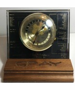 CRAY RESEARCH INC. Desktop Clock Wood Base 1988 Working! Supercomputers - $192.37 CAD