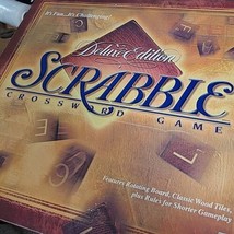 Scrabble Deluxe Turntable Edition 1999 Hasbro Crossword Game COMPLETE + ... - $65.00