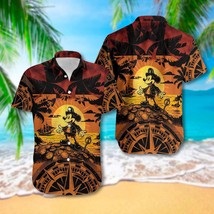 Mickey Mouse Pirate Sailing Aloha Summer Beach HAWAIIAN Shirt - £8.20 GBP+