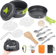 Bisgear 16Pcs Camping Cookware Backpacking Stove Mess Kit – Camping Cook... - $40.95