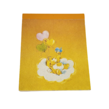 Vintage 1980&#39;s Care Bears Funshine On Cloud Yellow Mini Notebook Pad Blank Paper - £19.10 GBP