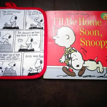 Peanuts Pot Holder And Signed Charlie Brown I&#39;ll Be Home Soon Snoopy Book - £10.57 GBP