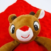 My First Rudolph Red-Nosed Reindeer Plush Lovey With Rattle 11&quot; Square New - $148.66 MXN