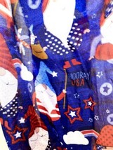 Red White and Blue Stars SCARF Patriotic 4th of July  14&quot; X 63&quot; Hooray USA - £13.49 GBP