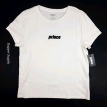 Prince Tennis Womens Large White Spin SS TEE New - $19.79