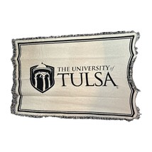 University Tulsa Oklahoma Golden Hurricane Black Tapestry Throw Blanket 67&quot;x 48&quot; - £19.51 GBP