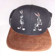 Bugs Bunny Warner Bros Studio Store Looney Tunes Suede Trim Hat Snapback 90s - £19.55 GBP