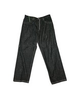Vintage Phat Farm Y2K Streetwear Hip Hop Black Denim Jeans Embroidered  ... - $629.00 MXN