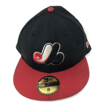 VTG Montreal Expos New Era 59FIFTY Hat Size 8 Cooperstown Collection Woo... - $19.99