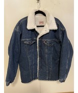 Vintage Levis Sherpa Lined Denim Jacket Size L Men Blue Trucker Jean  fa... - £216.45 GBP