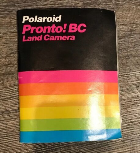 Polaroid Pronto! B Black Land Instant Camera With Manual Flash Bars Photography Item image 5