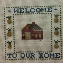 Welcome Pineapple Embroidery Finished Home Sweet Farmhouse Country Cotta... - $8.95