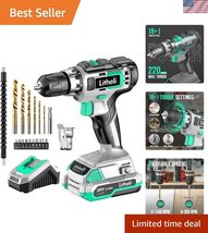 Ergonomic 20V Cordless Drill with Keyless Chuck &amp; Fast Charger - Maximum... - $102.46