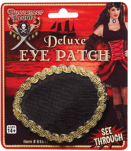 PIRATE BUCCANEER BEAUTY SEE THROUGH EYE PATCH EYEPATCH HALLOWEEN ACCESSORY - £3.71 GBP