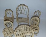 LOT Dollhouse Miniature WICKER STYLE Furniture Lot of 6 Vintage - $45.00