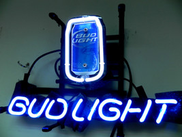 BUD LIGHT Can Beer Man Cave Neon Light Neon Sign 14&quot;x8&quot; - £58.71 GBP