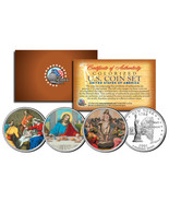JESUS Nativity - Last Supper - Resurrection Colorized State Quarters 3-C... - £8.11 GBP