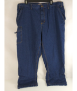 Vintage Turtle Bay New York Men&#39;s Fleece Lined Cargo Jeans Size XL - $40.58 CAD