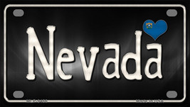 Nevada Flag Script Novelty Mini Metal License Plate Tag - £11.76 GBP