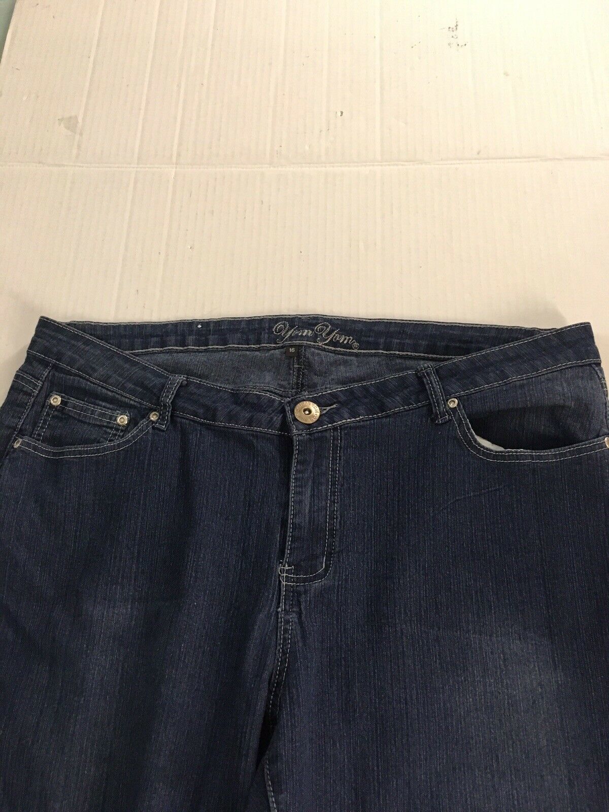Size 16 (36 Waist) Yom Yom Denim Capri Pants Jeans Shorts - $16.67