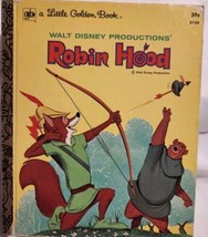 1973 Little Golden Book Walt Disney Robin Hood Fair Condition Rare - £7.61 GBP