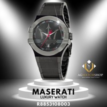 Montre pour homme Maserati Potenza analogique en acier inoxydable cadran noir... - £140.02 GBP